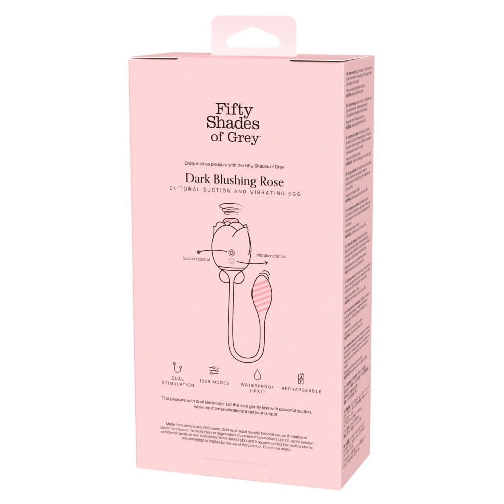 Fifty Shades of Grey Dark Blushing Rose Clitoral Suction And Vibrating Egg