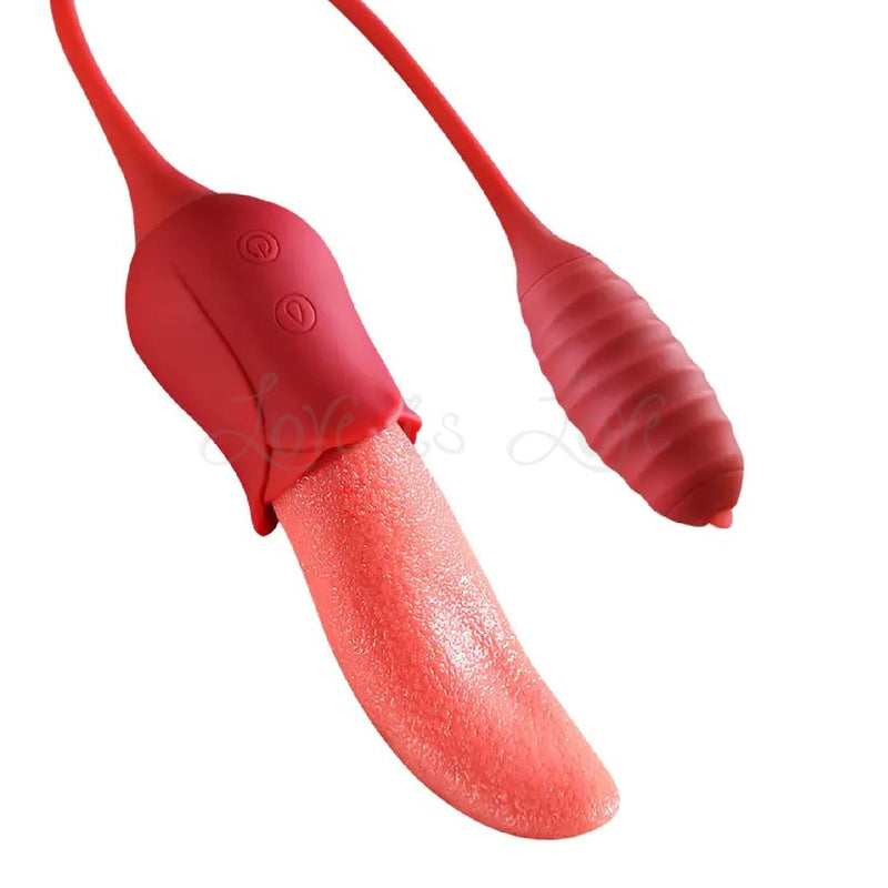 Dual Stimulation Licking Tongue with Bullet Vibrator