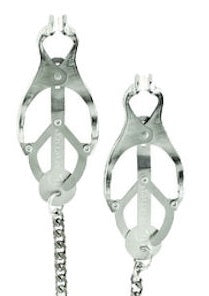 Spartacus Butterfly Nipple Clamps With Silicone Tips Jewel Chain SPF-41 (Limited Period Sale)