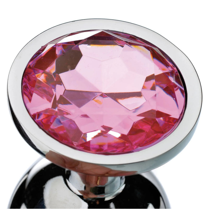 Adam & Eve Pink Gem Metal Anal Plug S or M or L or Set of 3