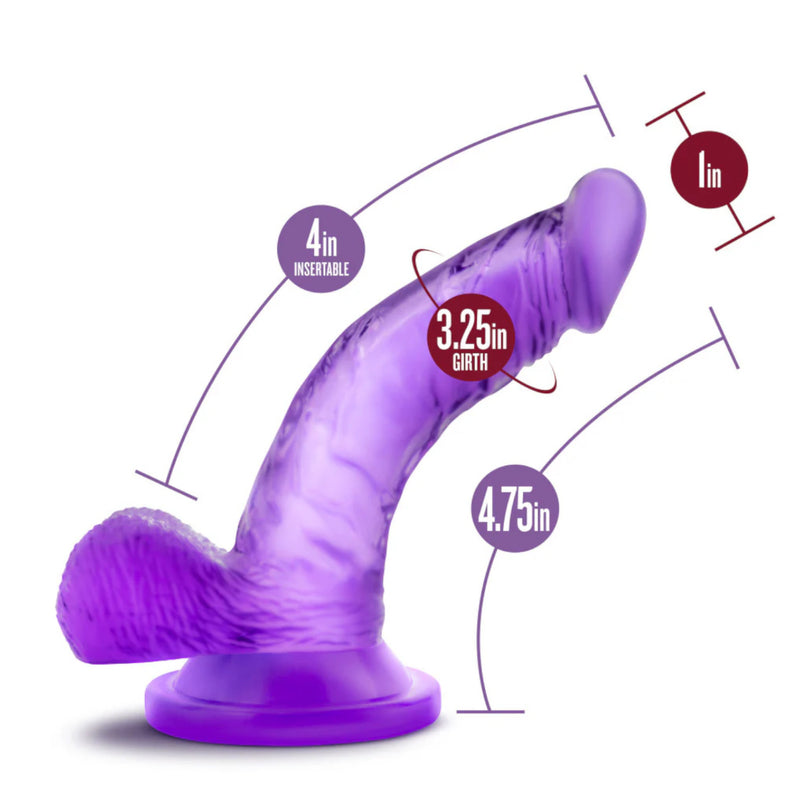 Blush Naturally Yours 4 Inches Mini Cock With Balls Pink or Purple