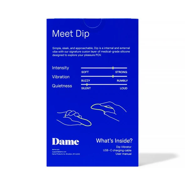 Dame Dip 2.0 Classic Vibrator Periwinkle(Versatile Internal and External Use)(Good Reviews)