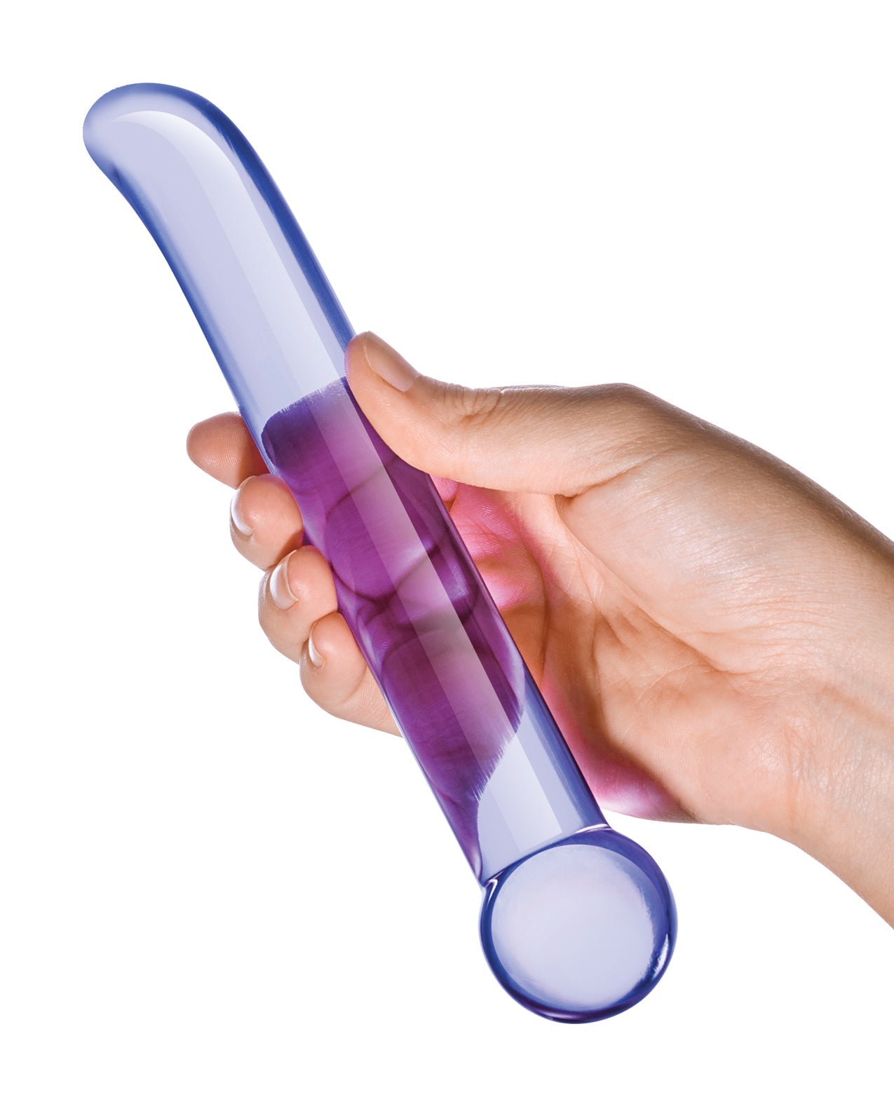 Glas Purple G-Spot Tickler Glass Dildo