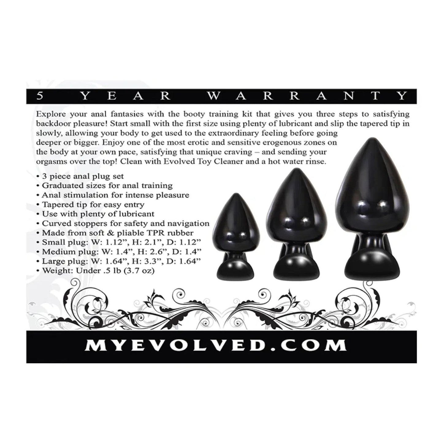 Evolved Anal Delights 3 Piece Anal Plug Set (Limited Period Sale)