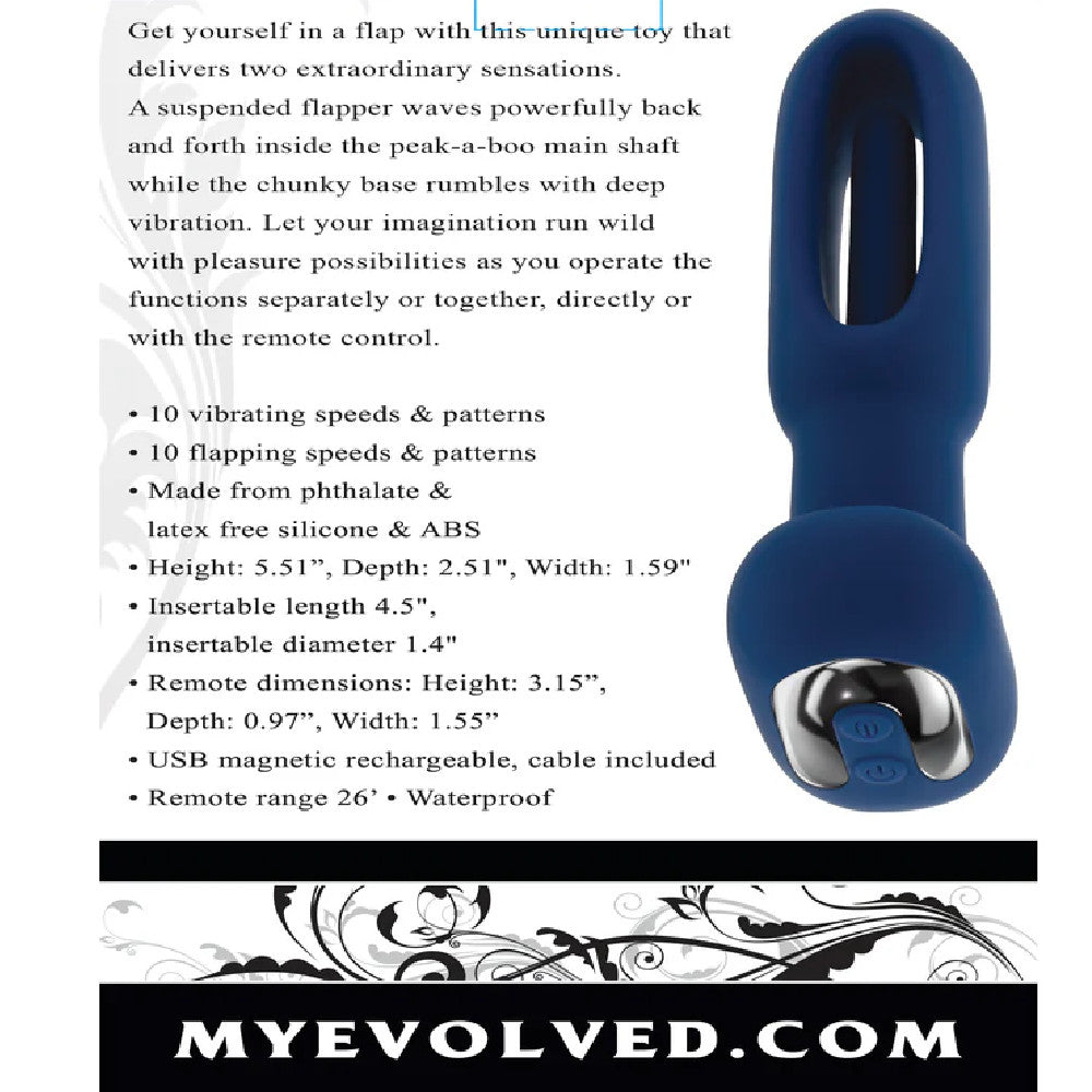 Evolved The Flapper Vibrating and Flapping Butt Plug with Remote (Limited Period Sale)