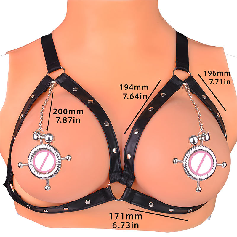 Psyche Goddess Spiral Nipple Clamps with Bells and Harness [Limited Ti