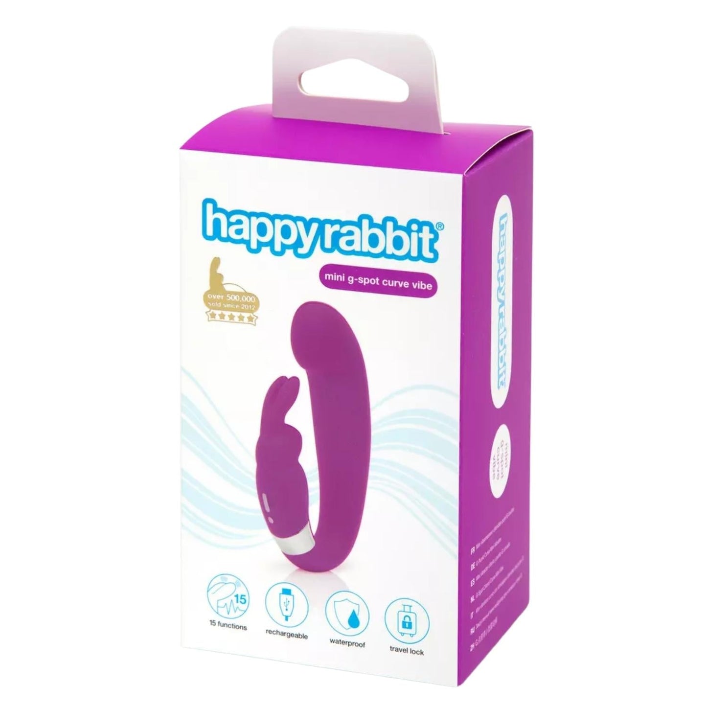 Happy Rabbit Mini G-Spot Clitoral Curve Vibrator Purple (Limited Period Sale)
