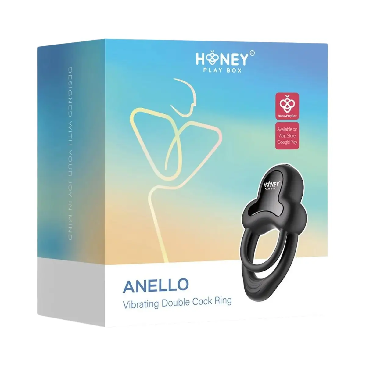 Honey?Play Box?Anello App-Controlled Vibrating Double Cock Ring with Clitoral Stimulator
