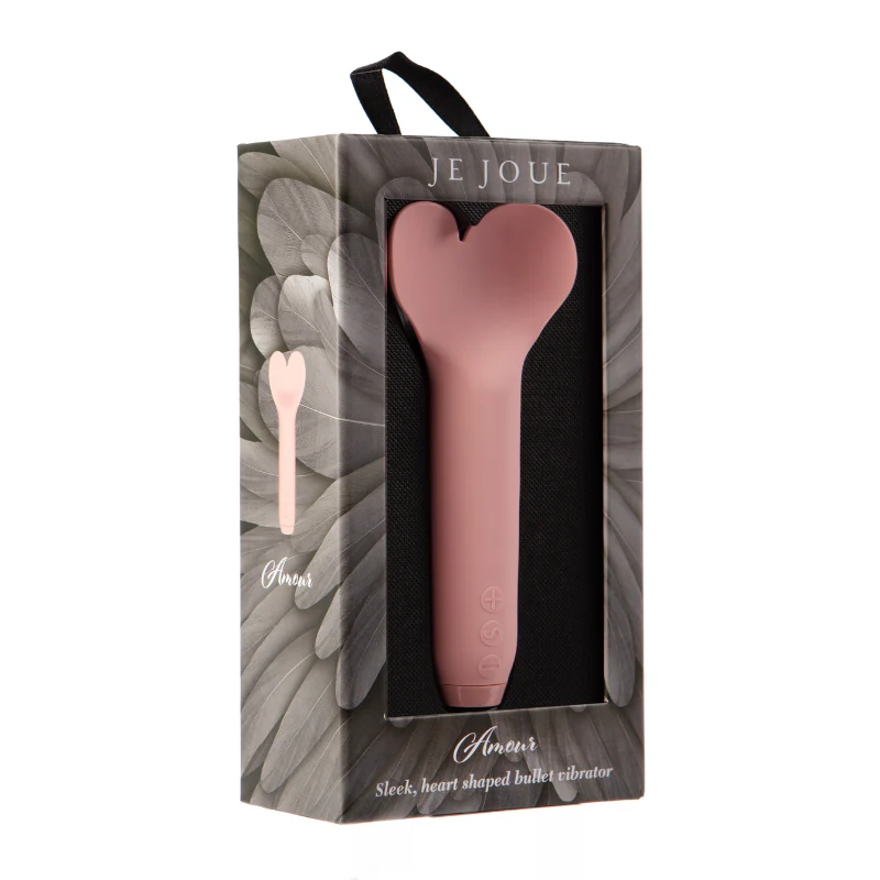 Je Joue Amour Heart-Shaped Fluttering Tip Bullet Vibrator Pale Rosette