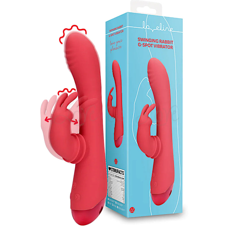 Shots LoveLine Swinging Rabbit G-Spot Vibrator Brighto Red