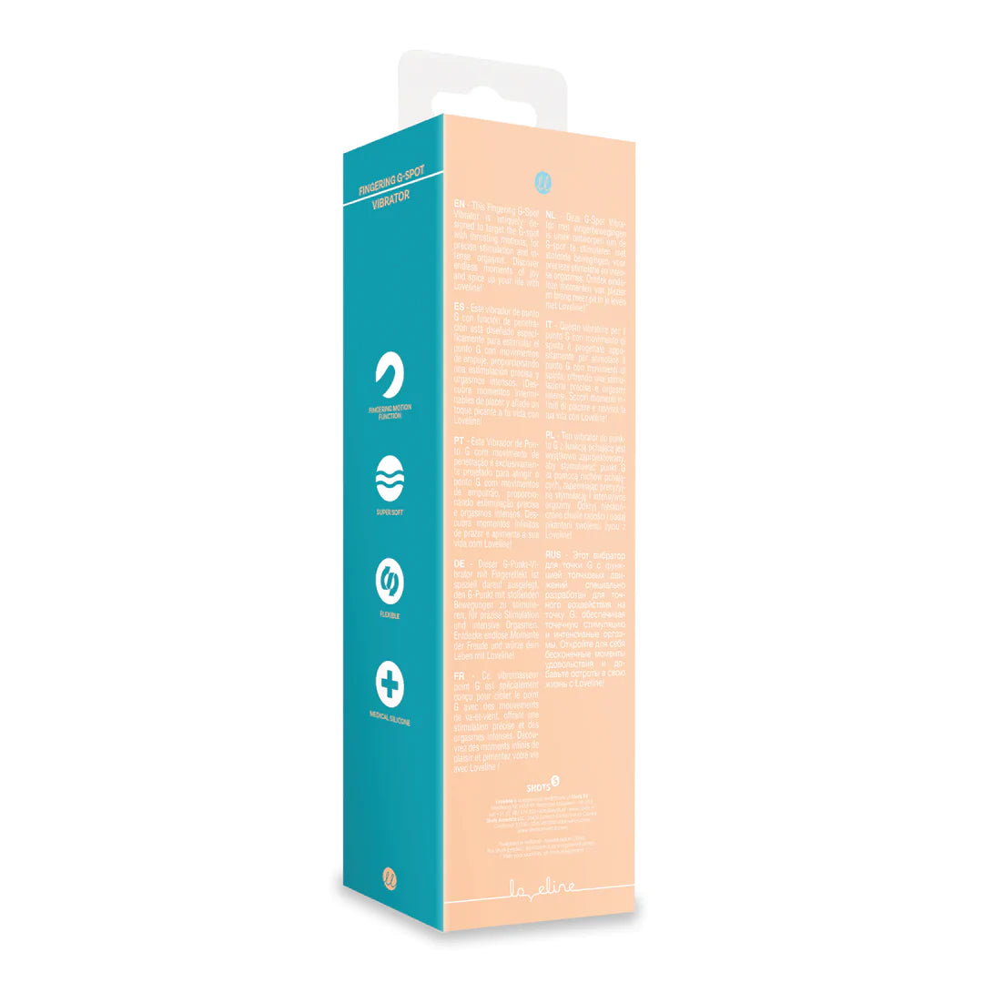 Shots LoveLine Fingering G-Spot Vibrator Peach Fuzz