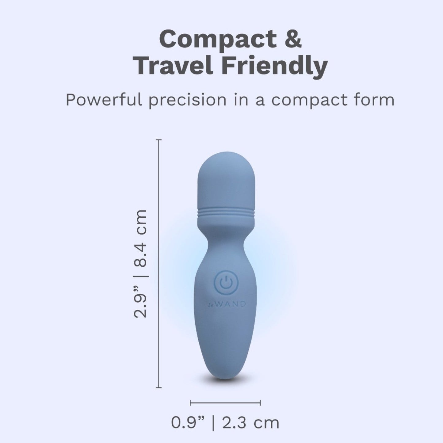 Le Wand Mini Rechargeable Pocket Wand Vibrator Blue
