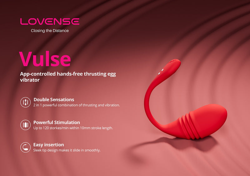 Lovense Vulse App-Controlled Thrusting & Vibrating Egg (Authorized Dea