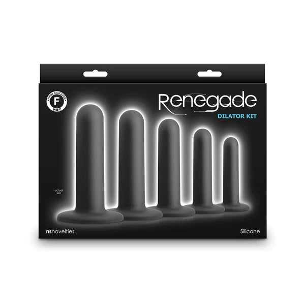 NS Novelties 5-Piece Set of Silicone Dilator Kit Multicolor or Renegad