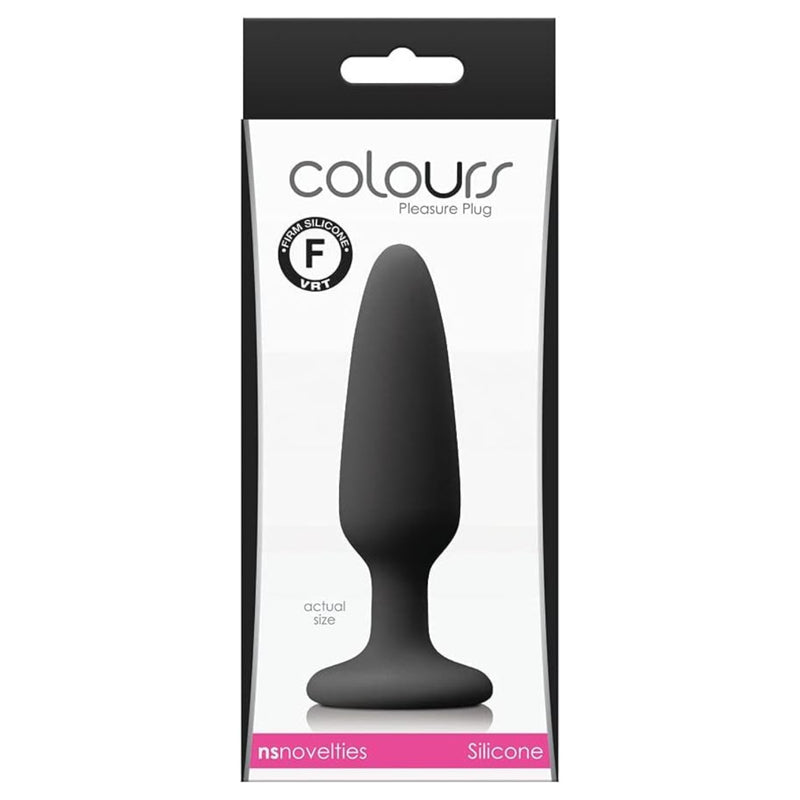 NS Novelties Colours Pleasures Silicone Small Plug Pink or Black