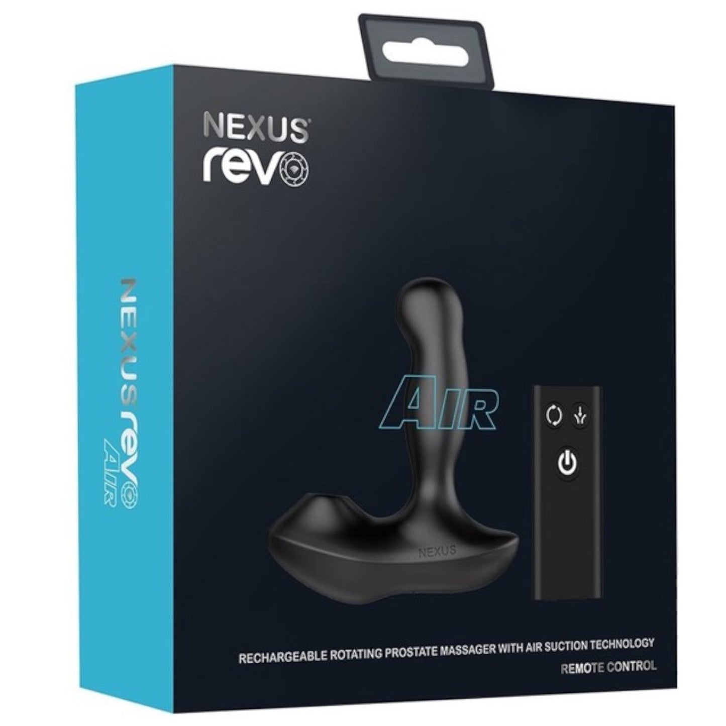 Nexus Revo Air Remote Control Rechargeable Rotating Prostate Massager with Air Suction Technology