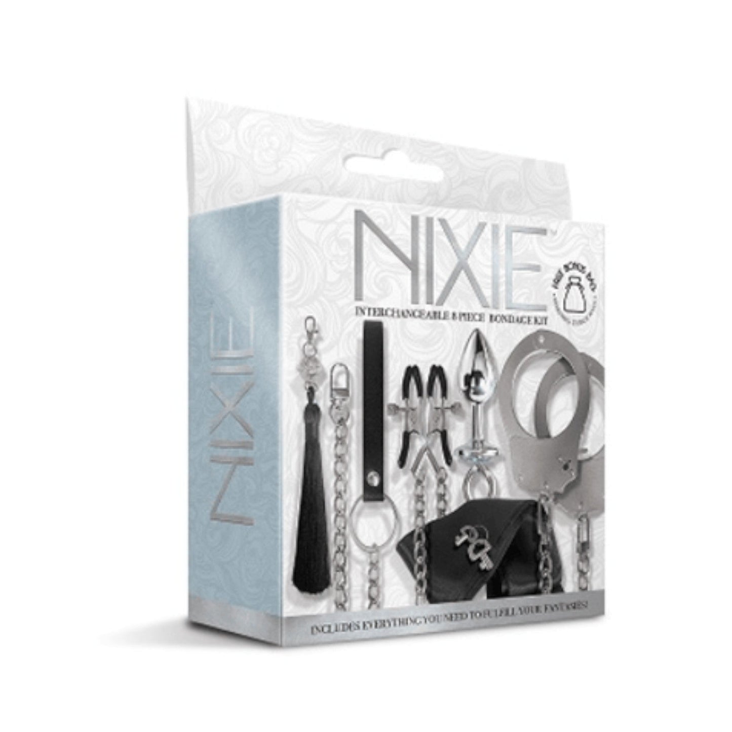 Nixie Interchangeable 8 Piece Metal Bondage Kit 8 Silver