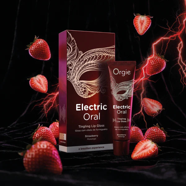 Orgie Electric Oral Tingling Lip Gloss Strawberry 10ml 0.34 fl oz - Jambu Buzzing Kissable Arousal Balm
