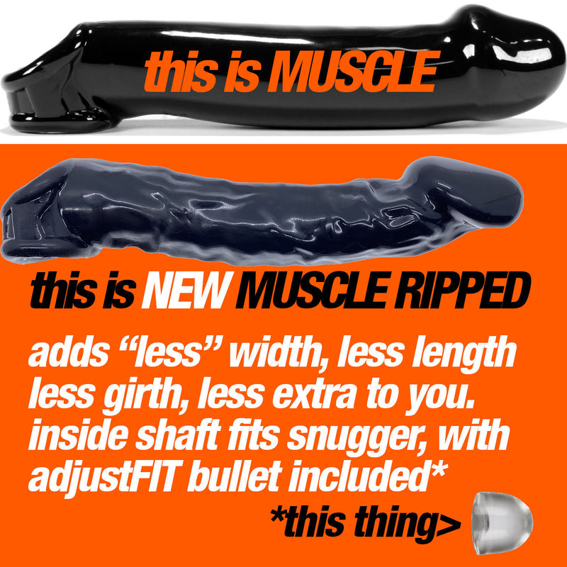Oxballs Muscle Ripped Cocksheath With Adjustable Fit OX-3046 Black or Clear or Night Edition