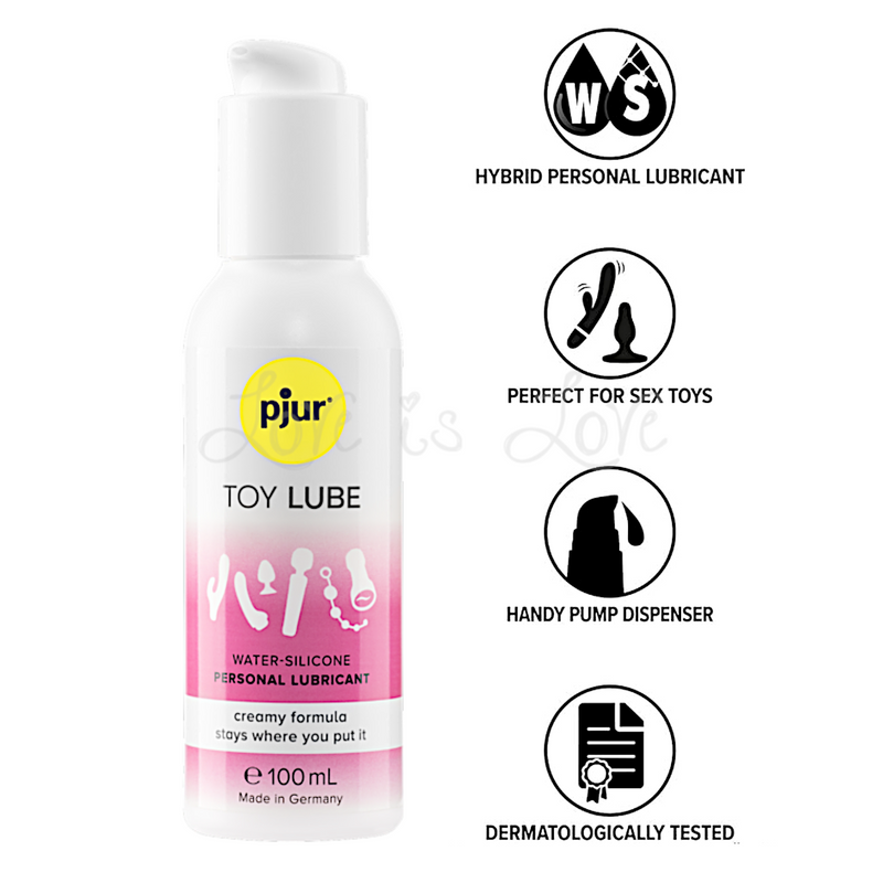 Pjur Toy Lube Hybrid Water-Silicone Personal Lubricant Creamy Formula