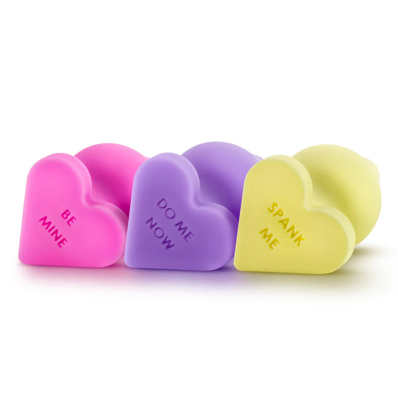 Play With Me Naughty Candy Hearts Anal Plug Be Mine Pink or Do Me Now