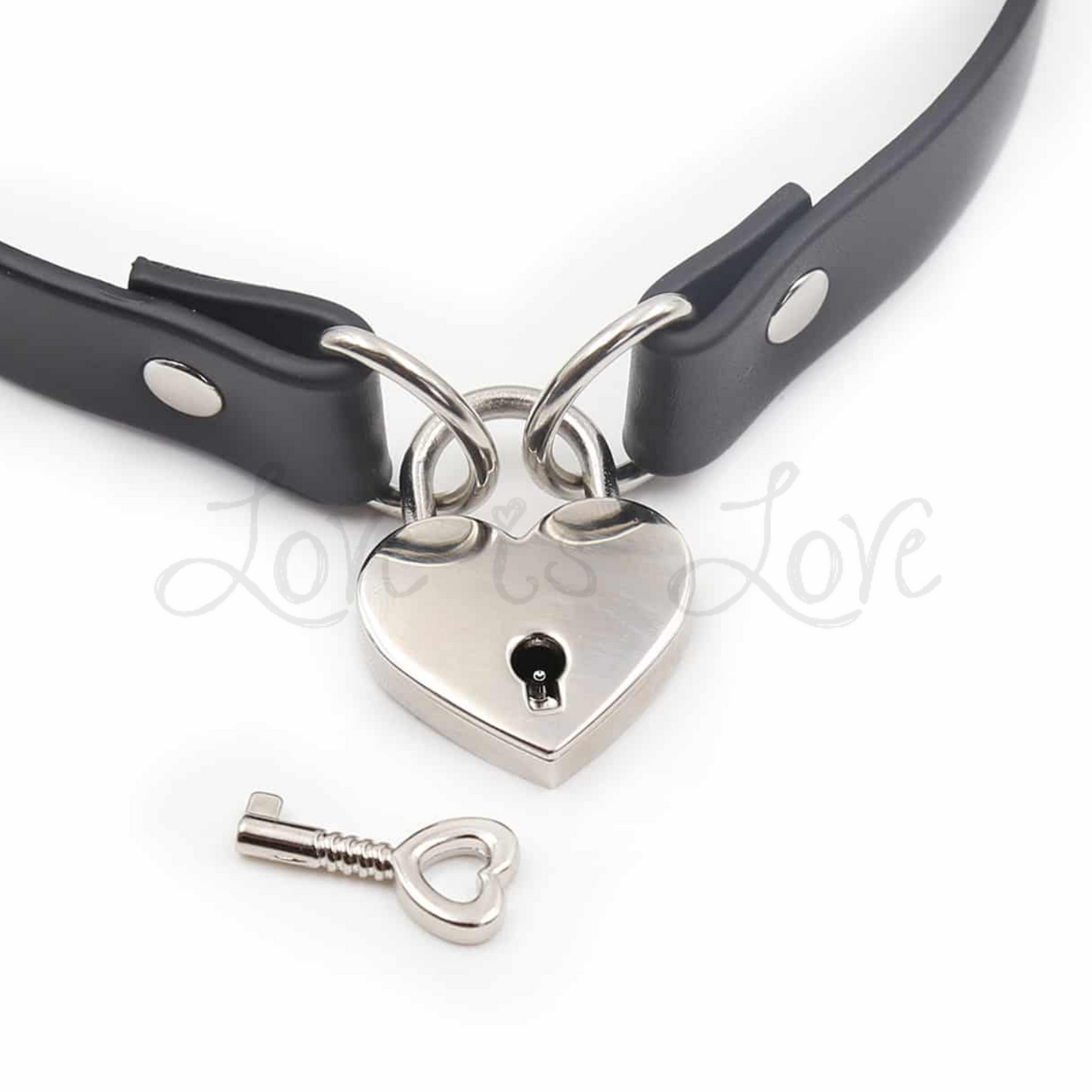 Ple'sur Collar Heart Lock Connector Neck Collar With Key