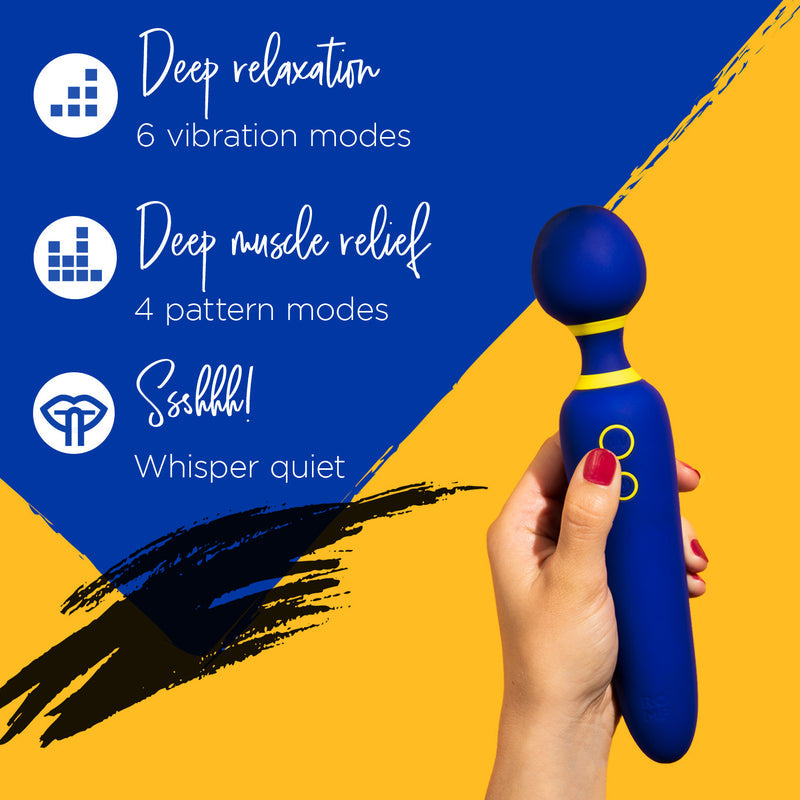 ROMP Flip Body Wand Massager Blue