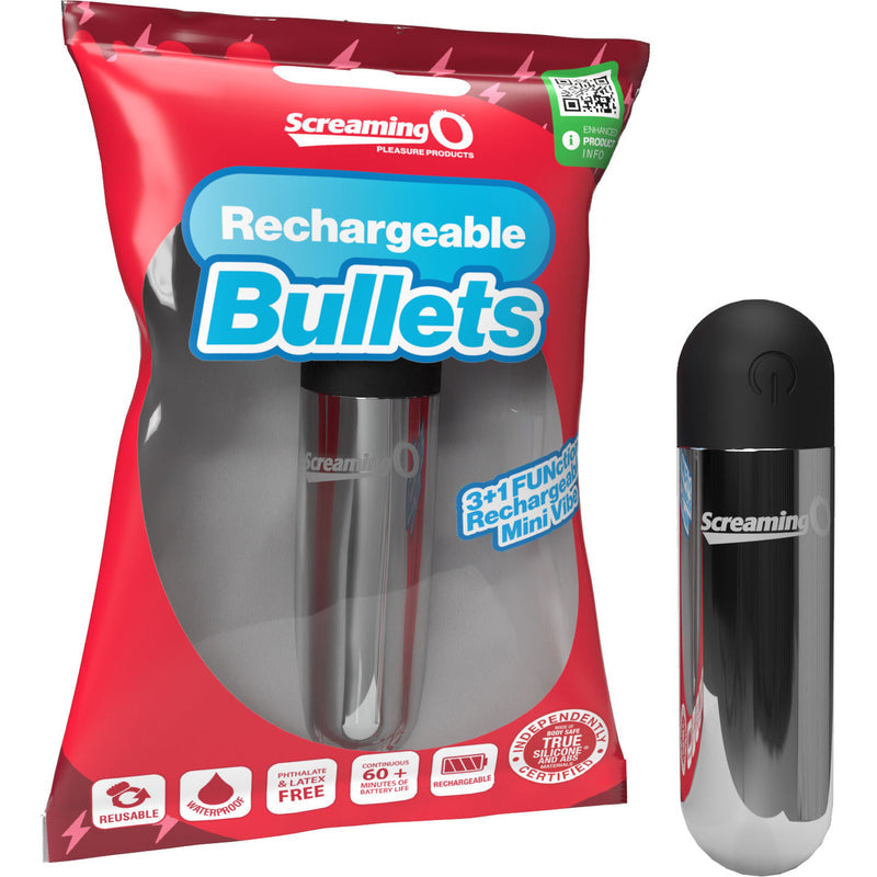 Screaming O Rechargeable Bullet Silver or Pink