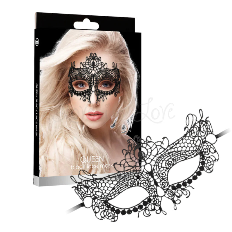 Shots Ouch! Queen Lace Mask - Black