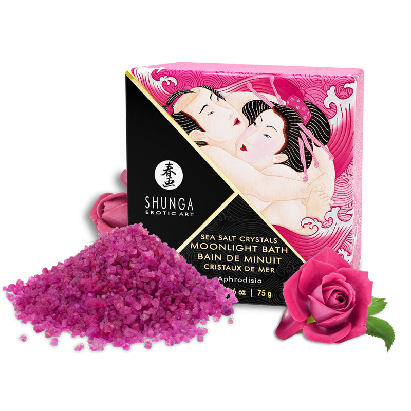 Shunga Moonlight Bath Sea Salt Crystals Aphrodisia 2.6oz/75 g