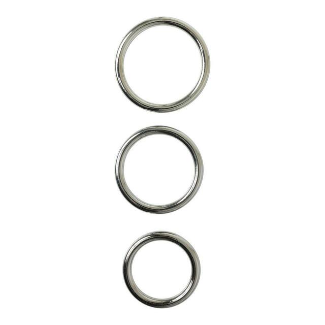 Sportsheets Seamless Metal O-Ring 3-Piece Pack