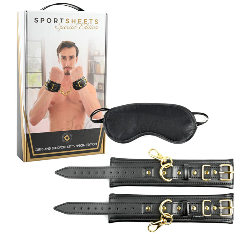 Sportsheets Special Edition Cuffs and Blindfold Set (Limited Period Sa