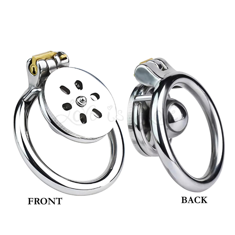 Stainless Steel Inverted Steel Ball Chastity Cock Cage #193 with 45 mm