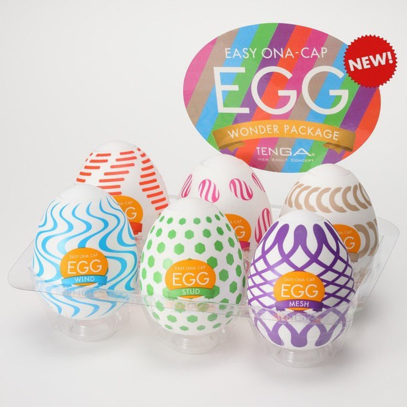Tenga Egg Wonder Series WIND or STUD or MESH or TUBE or CURL or RING or 6 Variety Value Pack