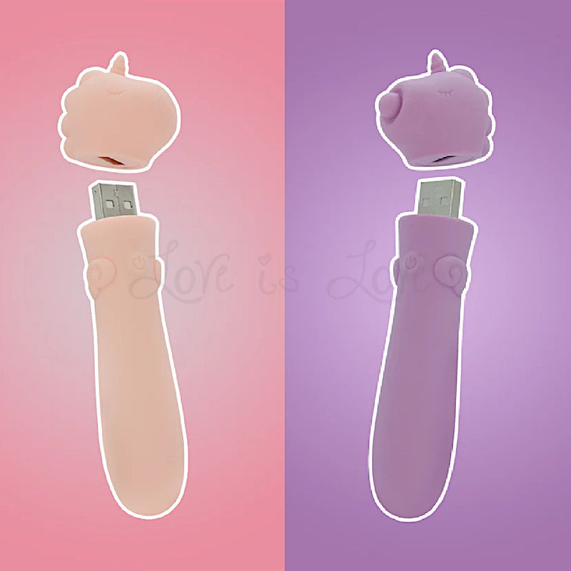 Unihorn Massaging Clitoral USB Bullet Vibrator Heart Throb or Karma Li