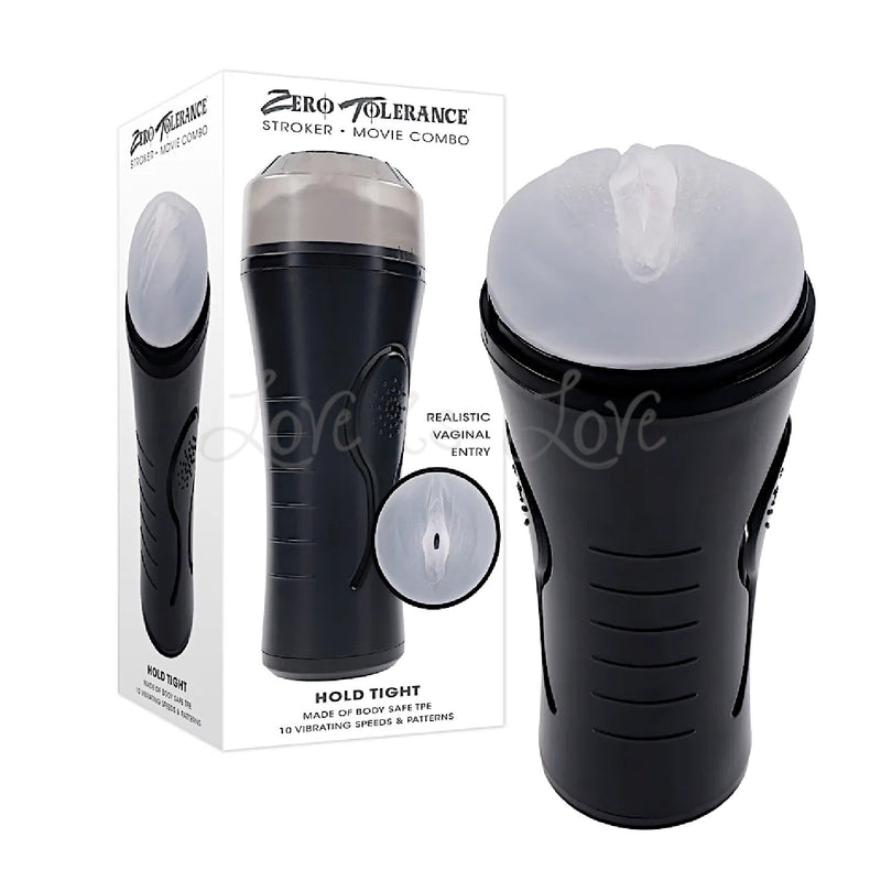 Zero Tolerance Hold Tight Vibrating Squeezeable Cannister Stroker