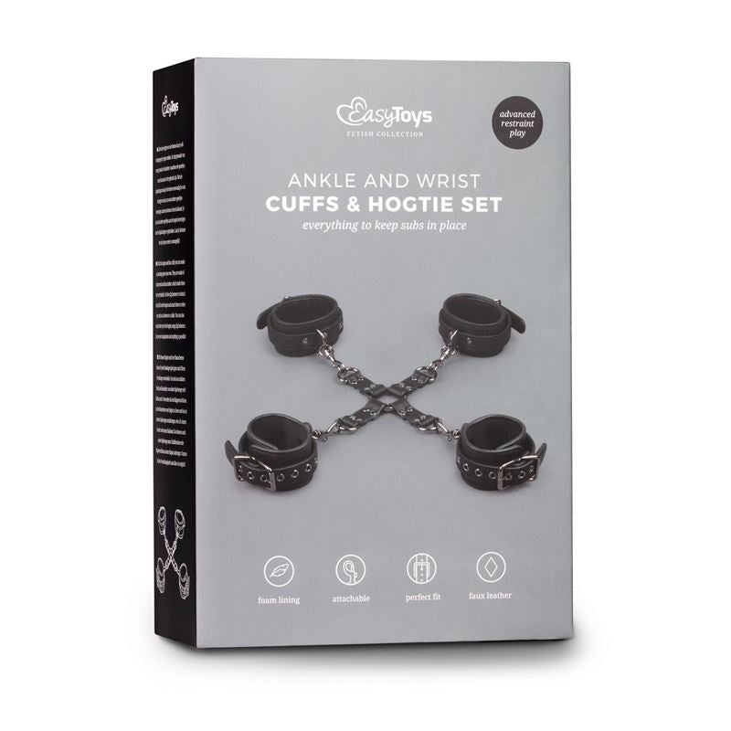 Easytoys Ankle and Wrist Cuffs and Hogtie Set