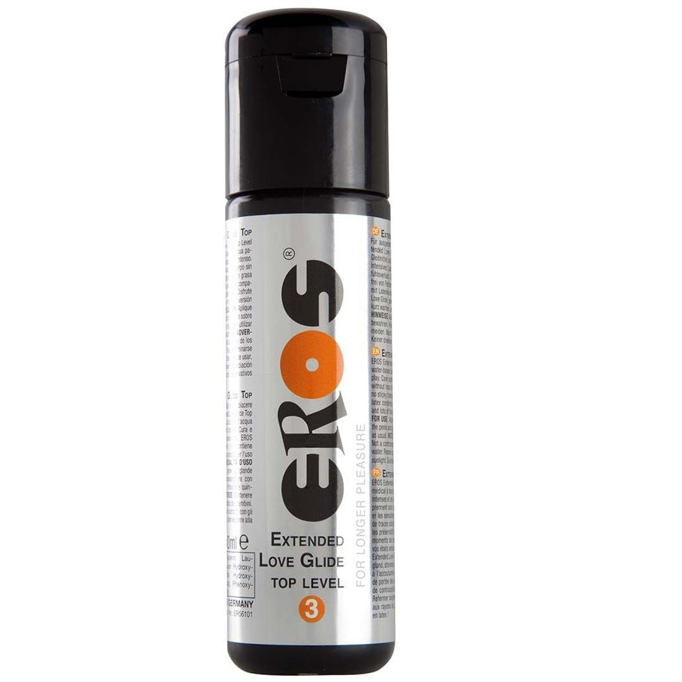 Eros Extended Love Glide Top Level 3 Water-Based Lubricant 100 ml 3.4 fl oz