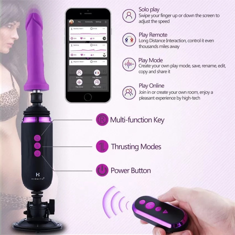 Hismith Capsule Pro Mini Sex Machine KlicLok System App-Controlled (USB Rechargeable)