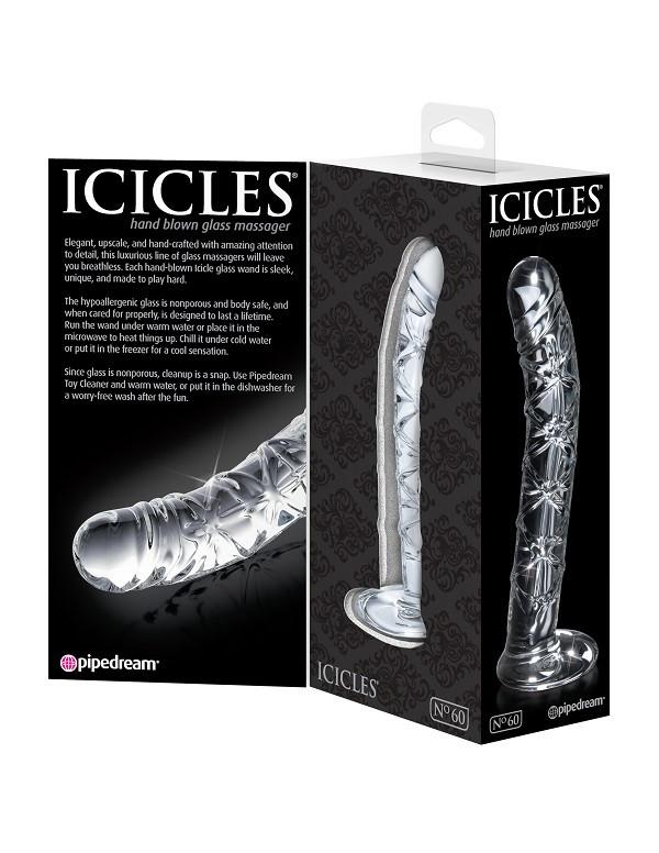 Icicles No. 60 Hand Blown Glass Massager 6 Inch