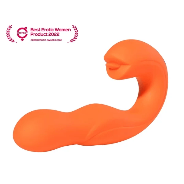 Honey Play Box JOI Rotating Head G-spot Vibrator & Clit Licker Orange (Last Piece)