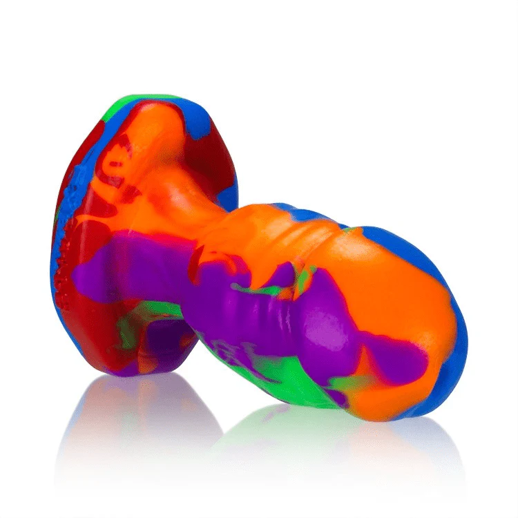 Oxballs Honcho 1 or 2 or 3, Black or Rainbow Swirl: Veiny Silicone Buttplug