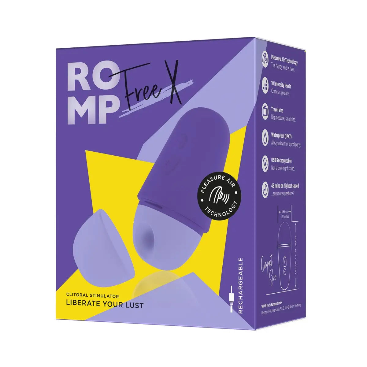 Romp Free X Rechargeable Clitoral Stimulator Liberate Your Lust