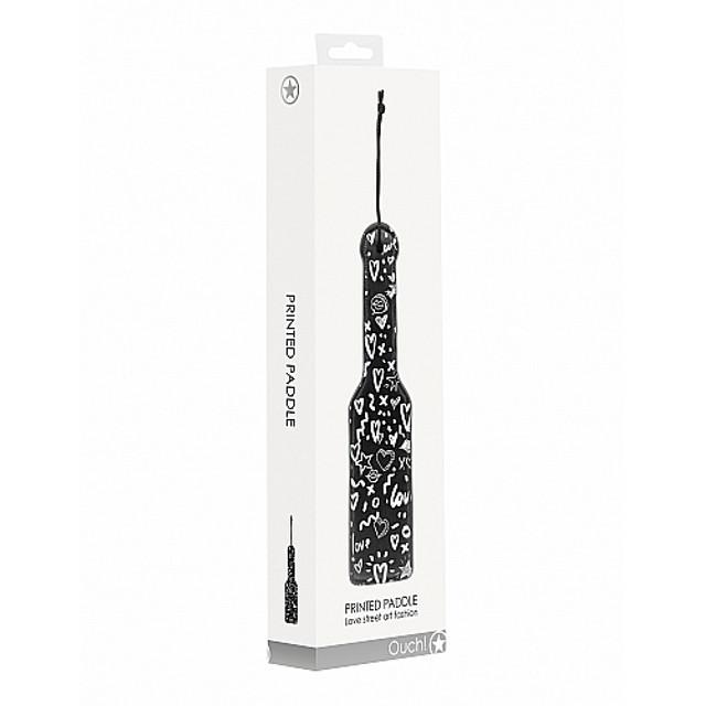 Shots Ouch! Love Street Art Fashion Printed Paddle Black