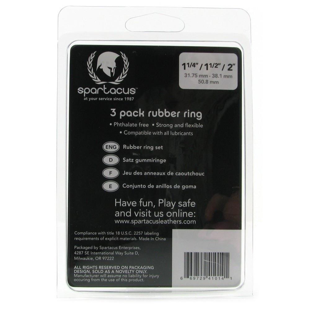 Spartacus 3 Pack Rubber Cock Ring Set