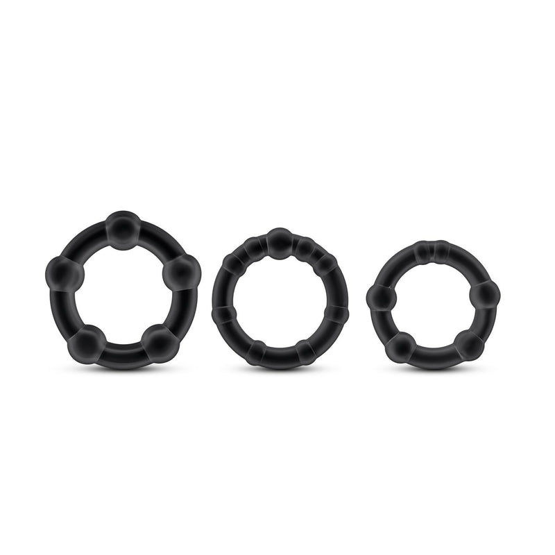 Blush Stay Hard Beaded Cock Rings