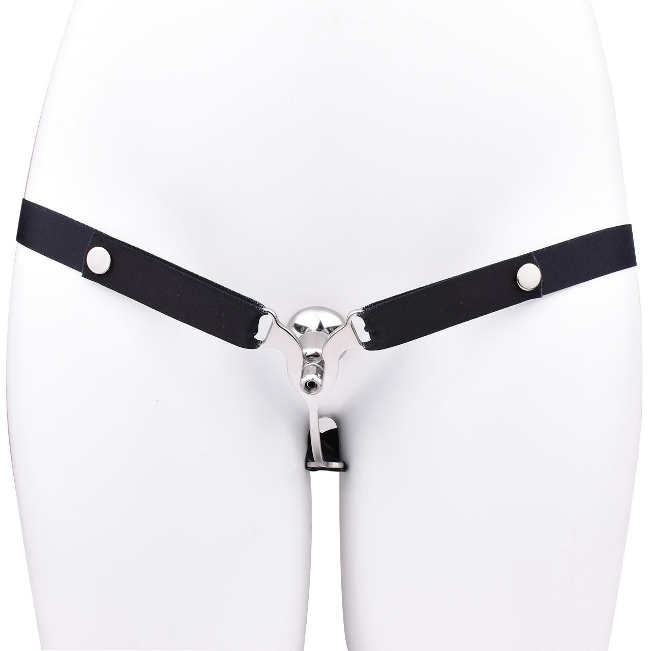 Stainless Steel Blue Butterfly Clit Chastity Cage Set #3233 Ice Dragon (with Black Belt)