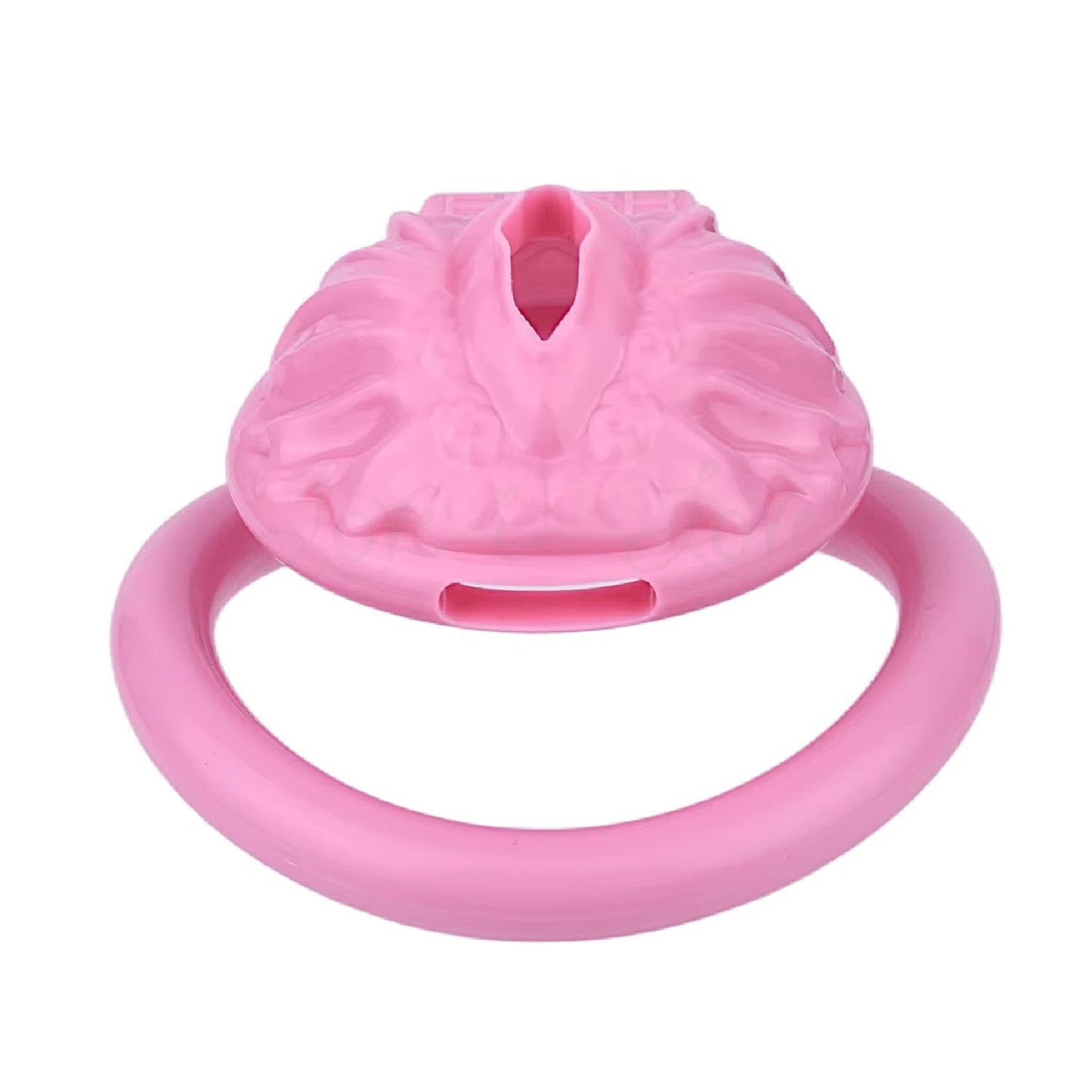 Resin Fishtail Chastity Cage 4-Piece Ring Kit Pink #3220