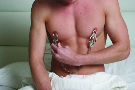 Spartacus Butterfly Nipple Clamps With Silicone Tips Jewel Chain SPF-41 (Limited Period Sale)