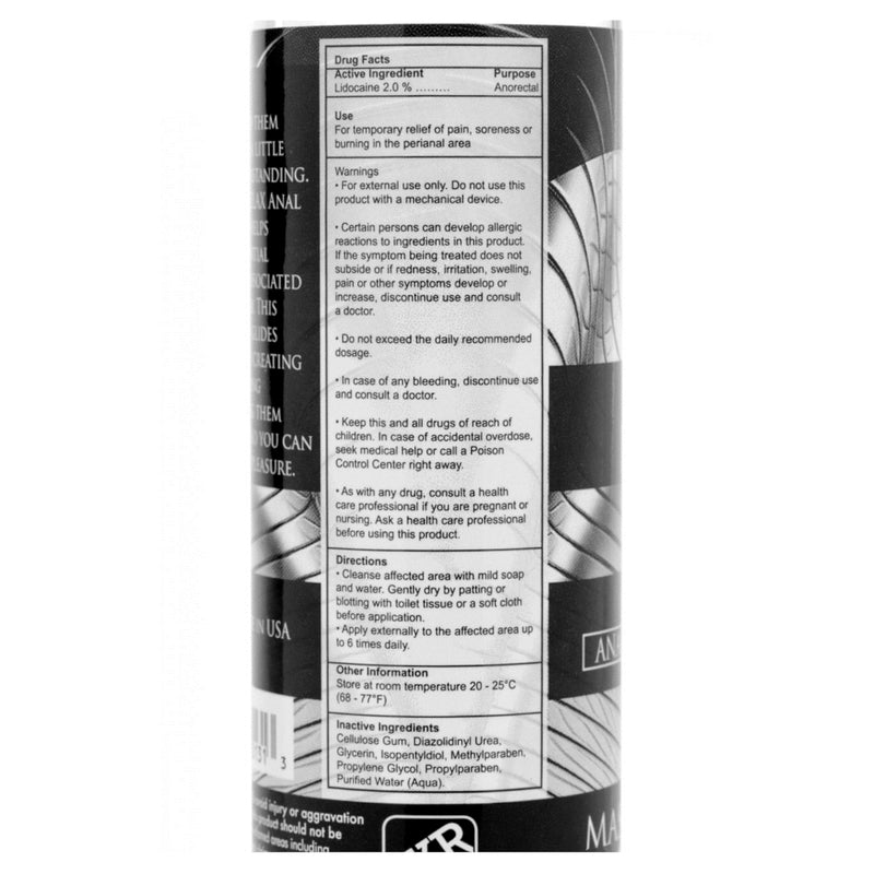 Master Series Ass Relax Desensitizing Lubricant 4.25 FL OZ
